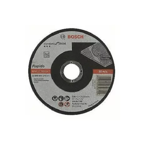 BOSCH Vágókorong Fémre Inox 2608603171 125*1,0*22 Rap.