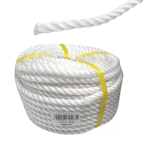 Kötél Cordel Sodrott 18 mm Fehér 4Ágú 50M Q