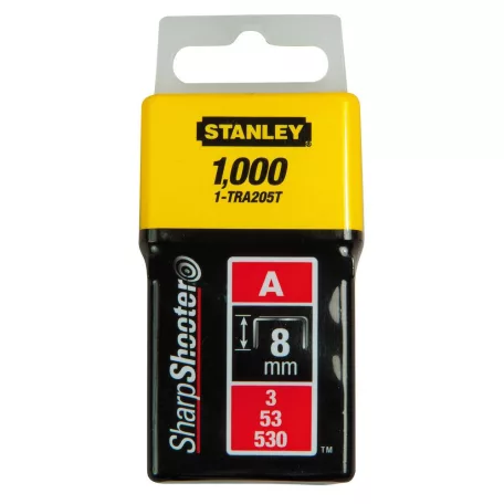 STANLEY Tűzőkapocs A Tipus 8 mm 1000 db 1-Tra205T
