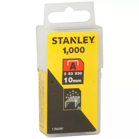 STANLEY Tűzőkapocs A Tipus 10 mm 1000 db 1-Tra206T