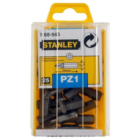 STANLEY Bit Hegy 1/4 Pz1 25 mm 25 db 1-68-945