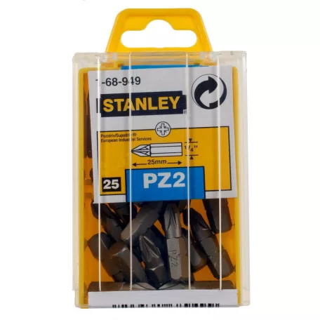 STANLEY Bit Hegy 1/4 Pz2 25 mm 25 db 1-68-949