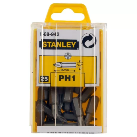 STANLEY Bit Hegy 1/4 Ph1 25 mm 25 db 1-68-942