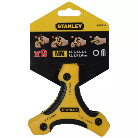 STANLEY Imbuszkulcs Klt. 9R. 1,5-6 mm 0-95-935
