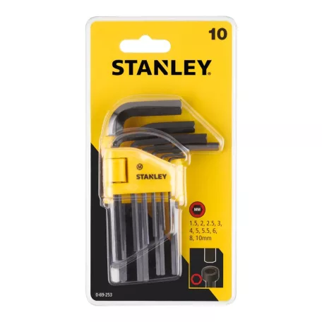 STANLEY Imbuszkulcs Klt. 10R. 1,5-10 mm 0-69-253