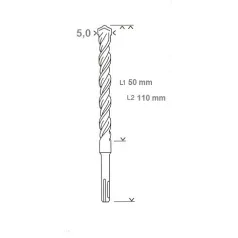 BOSCH Sds Plus Fúrószár 5*50*110 mm 2608833771