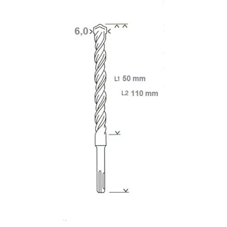 BOSCH Sds Plus Fúrószár 6*50*110 mm 2608833777