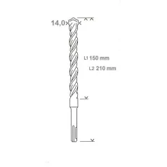 BOSCH Sds Plus Fúrószár 14*150*210 mm 2608833817