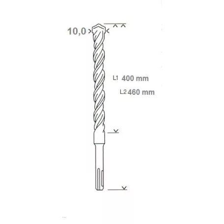 BOSCH Sds Plus Fúrószár 10*400*465 mm 2608833803