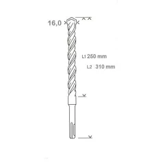 BOSCH Sds Plus Fúrószár 16*250*315 mm 2608833827