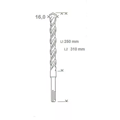 BOSCH Sds Plus Fúrószár 16*250*315 mm 2608833827