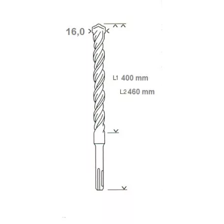 BOSCH Sds Plus Fúrószár 16*400*460 mm 2608833829