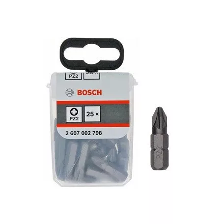 BOSCH Bit Hegy 1/4" Pz2 25 mm 25 db 2607002798