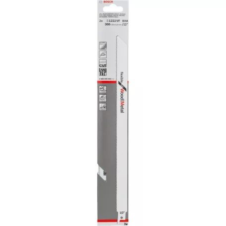 BOSCH Szablyafűrészlap S 1222 Vf 2 db 2608656043