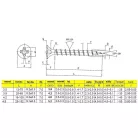 Gipszkarton Csavar Acél Ritka Men.Fa 3,5*25 mm