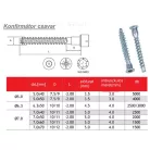 Comprimat Csavar Bkny Furat.Konfirmátor 5.0*50 mm
