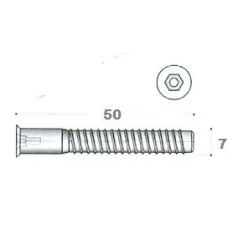 Comprimat Csavar Bkny Furat. 7.0*50 mm