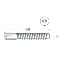 Comprimat Csavar Bkny Furat. 7.0*60 mm