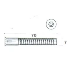 Comprimat Csavar Bkny Furat. 7.0*70 mm