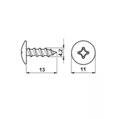 Lemezcsavar Önfúró 4,2*13mm Opel