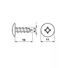Lemezcsavar Önfúró 4,2*16mm Opel