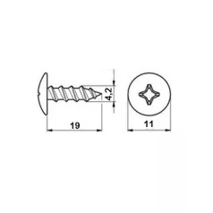 Lemezcsavar Önfúró 4,2*19mm Opel