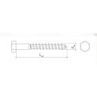 Állványcsavar Horg. 200 db/Cs 8*40 mm