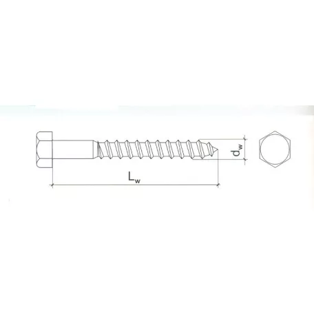 Állványcsavar Horg. 100 db/Cs 8*120 mm