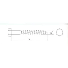 Állványcsavar Horg. 100 db/Cs 8*140 mm