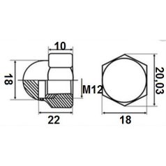 ANYA HATLAPÚ MAGAS ZÁRT.HORG.ACÉL M 12