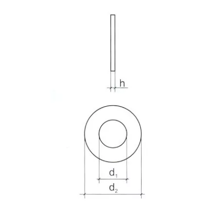 Alátét Lapos Fényes Horg. 8*0,6mm Din125 M 3