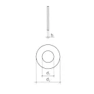 Alátét Lapos Fényes Horg. 9*0,8mm M 4