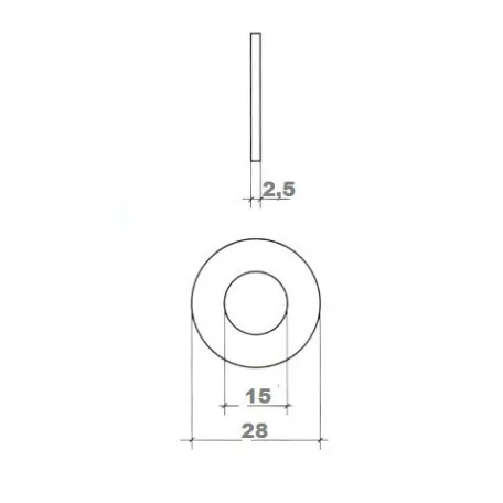 Alátét Lapos Fényes Horg. 28*2,5mm M 14