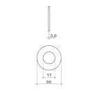 Alátét Lapos Fényes Horg. 30*3,0mm M 16