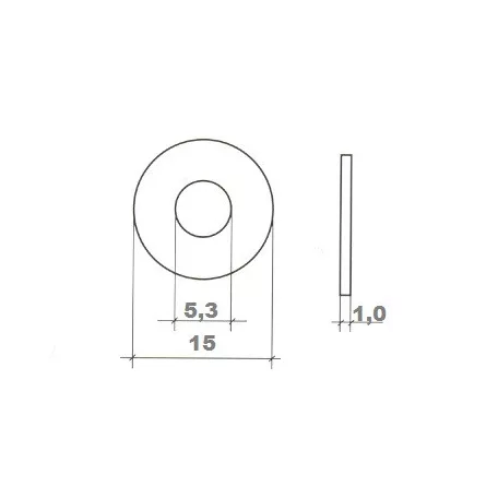 Alátét Fakötésű Horg. 15*1,2mm M 5