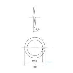 Alátét Rugós Horg. M 10