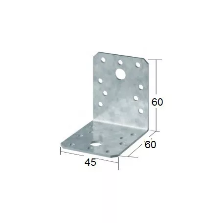 VORMANN Derékszög Lemez 60*60*40 Lv:2 mm Sarokvas