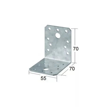 VORMANN Derékszög Lemez 70*70*55 Lv:2,5 mm Sarokvas