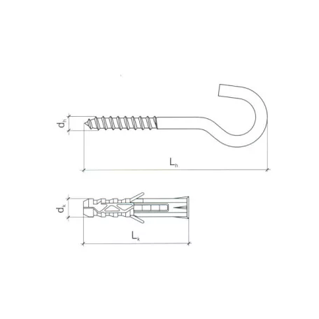 Lámpahorog 5,5*90mm + Műa.Tipli Q10 Wx-10