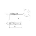 Lámpahorog 5,5*90mm + Műa.Tipli Q10 Wx-10
