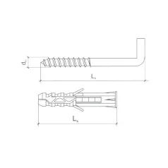 Falhorog 100 db/Cs 3*25 mm