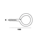 Szemescsavar 50 db/Cs 6*100 mm