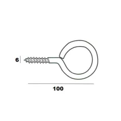 Szemescsavar 50 db/Cs 6*100 mm