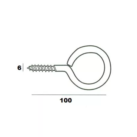 Szemescsavar 50 db/Cs 6*100 mm