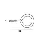 Szemescsavar 72 db/Cs. 4,5X45 mm