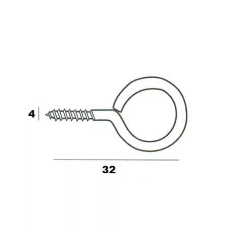 Szemescsavar 72 db/Cs. 4,5X45 mm
