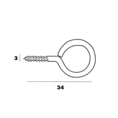 Szemescsavar 144 db/Cs. 3*34-40 mm