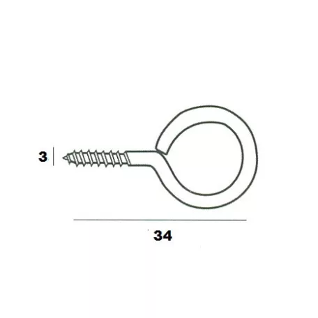 Szemescsavar 144 db/Cs. 3*34-40 mm