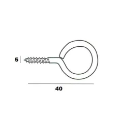 Szemescsavar 72 db/Cs. 5,5X60 mm