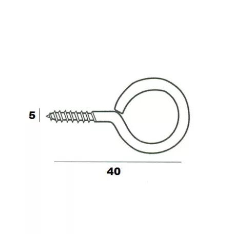 Szemescsavar 72 db/Cs. 5,5X60 mm